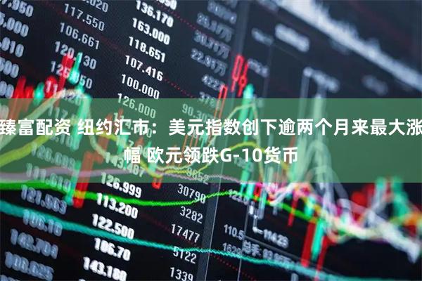 臻富配资 纽约汇市：美元指数创下逾两个月来最大涨幅 欧元领跌G-10货币
