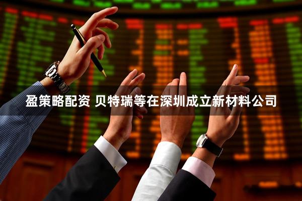 盈策略配资 贝特瑞等在深圳成立新材料公司